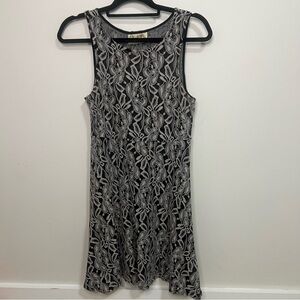 Free People Forever and Ever Lace Slip Dress Black and Gray Mini Dress Boho